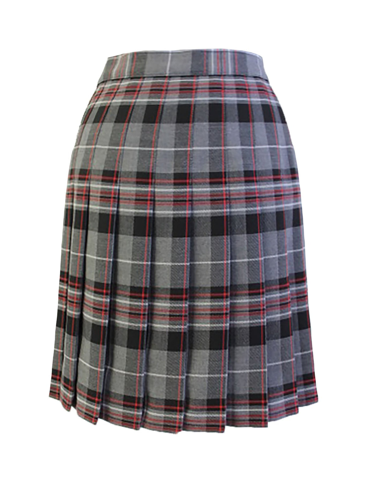 TARTAN CLASSIC WIDE FULL PLEAT SKIRT WITH BLACK EMPHASIS, REGULAR BACK, 2901-54