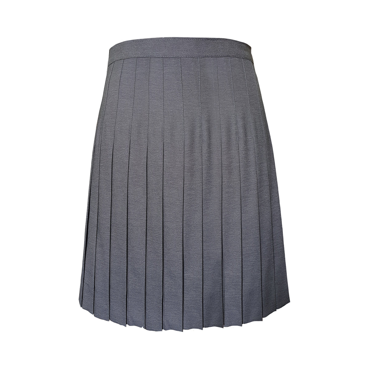 CUSTOM LENGTH GREY FULL PLEAT SKIRT, REGULAR BACK *FINAL SALE*