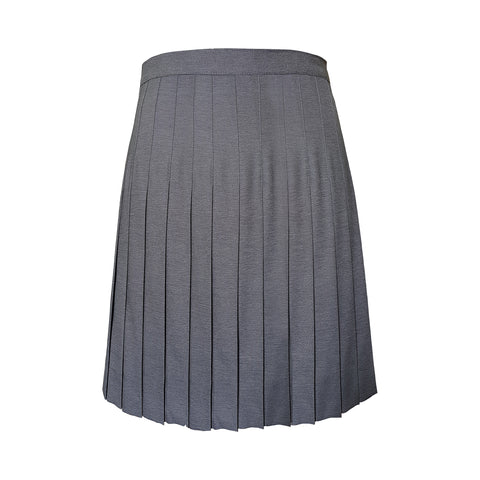 CUSTOM LENGTH GREY FULL PLEAT SKIRT, REGULAR BACK *FINAL SALE*