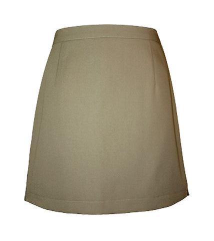 ***KHAKI ADJUSTABLE WAIST STANDARD SKORT, SIZE 28 AND UP *FINAL SALE*