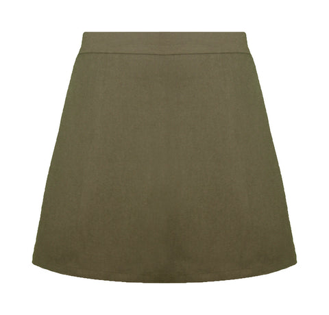 ***KHAKI ELASTIC BACK STANDARD SKORT, UP TO SIZE 26 *FINAL SALE*