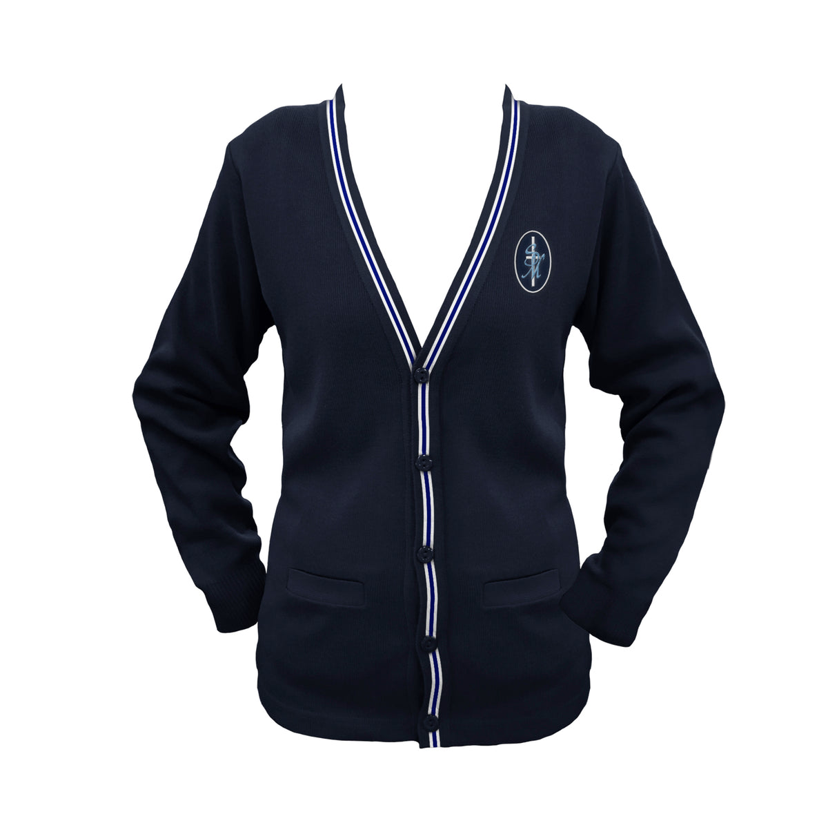 ST. MARY&#39;S CARDIGAN WITH PIPING, UP TO SIZE 42