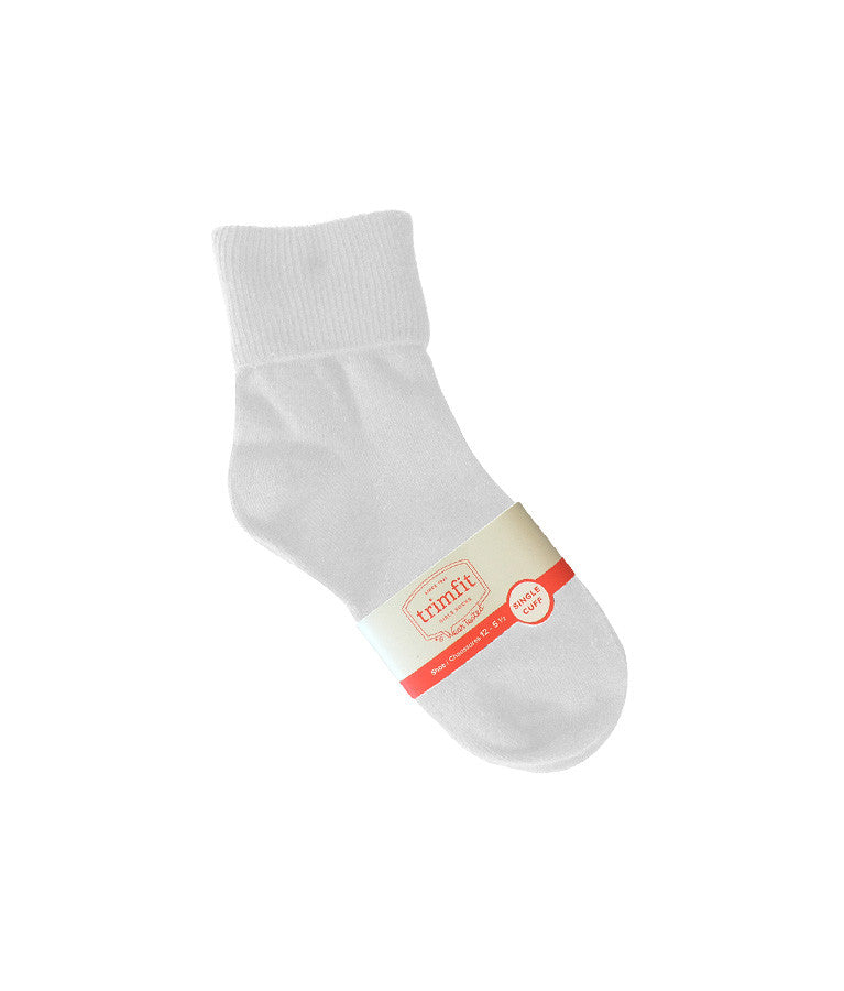 ***WHITE FOLD OVER ANKLE SOCKS, CHILD/YOUTH *FINAL SALE*
