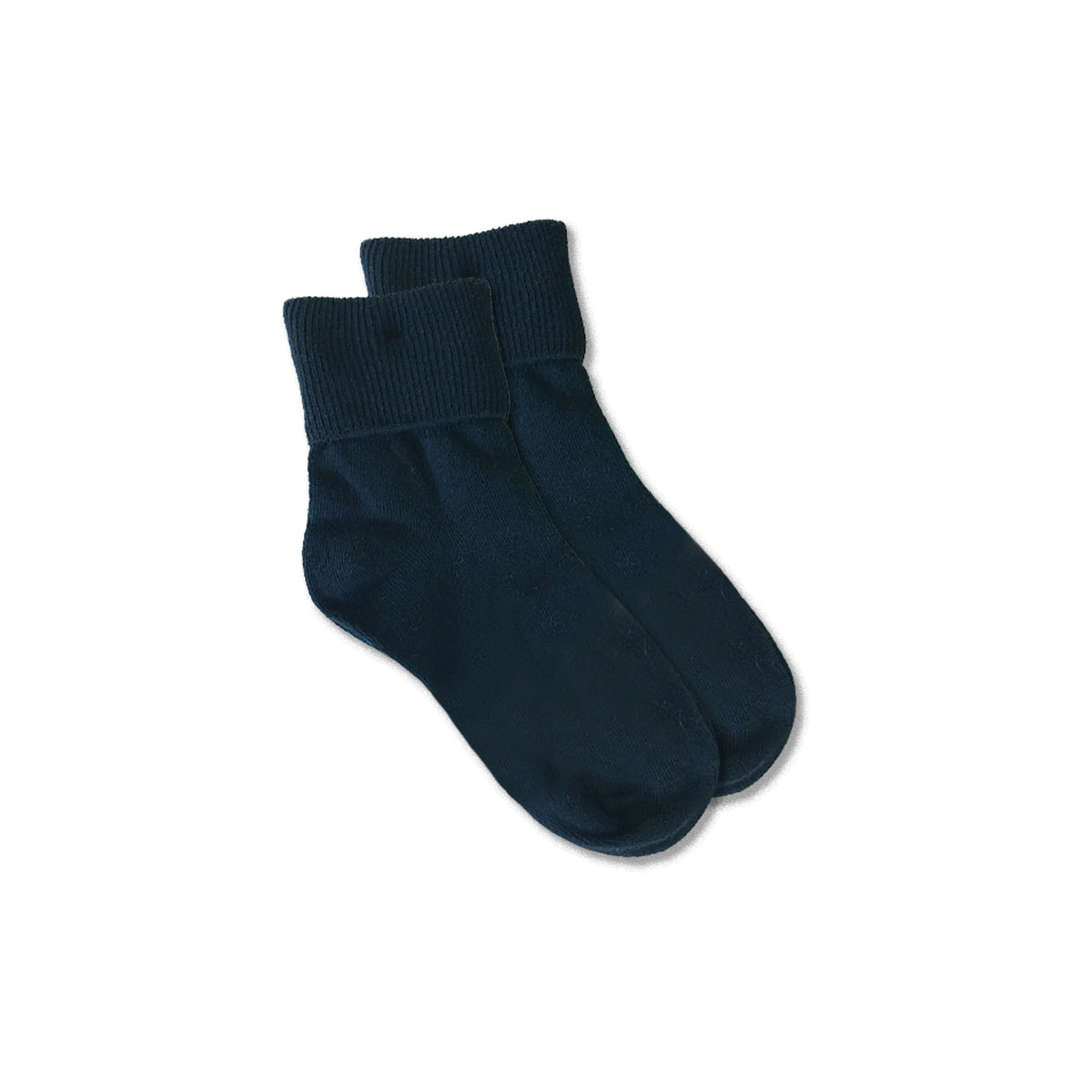 NAVY TURN CUFF SOCKS, CHILD/YOUTH *FINAL SALE*