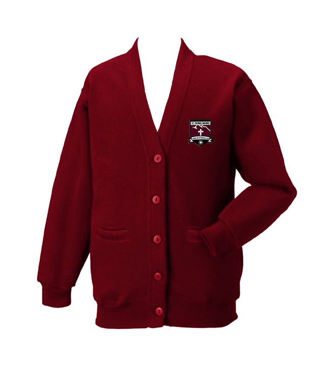 ST. THOMAS AQUINAS RED CARDIGAN, SIZE 44 AND UP