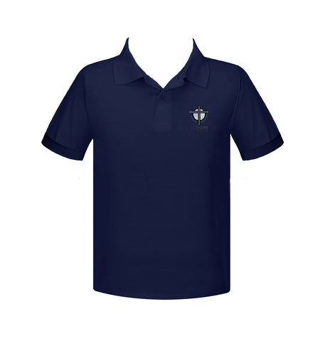 ST. JOSEPH NAVY GOLF SHIRT, UNISEX, SHORT SLEEVE, ADULT