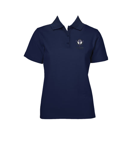 ST. JOSEPH NAVY GOLF SHIRT, GIRLS, SHORT SLEEVE, YOUTH