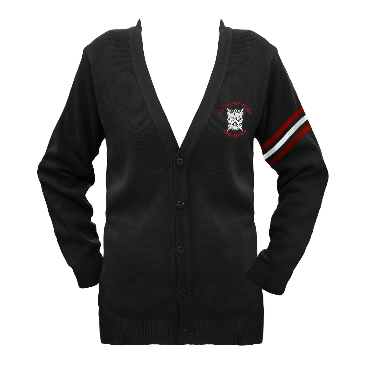 *ST. THOMAS MORE CARDIGAN WITH ARM STRIPES