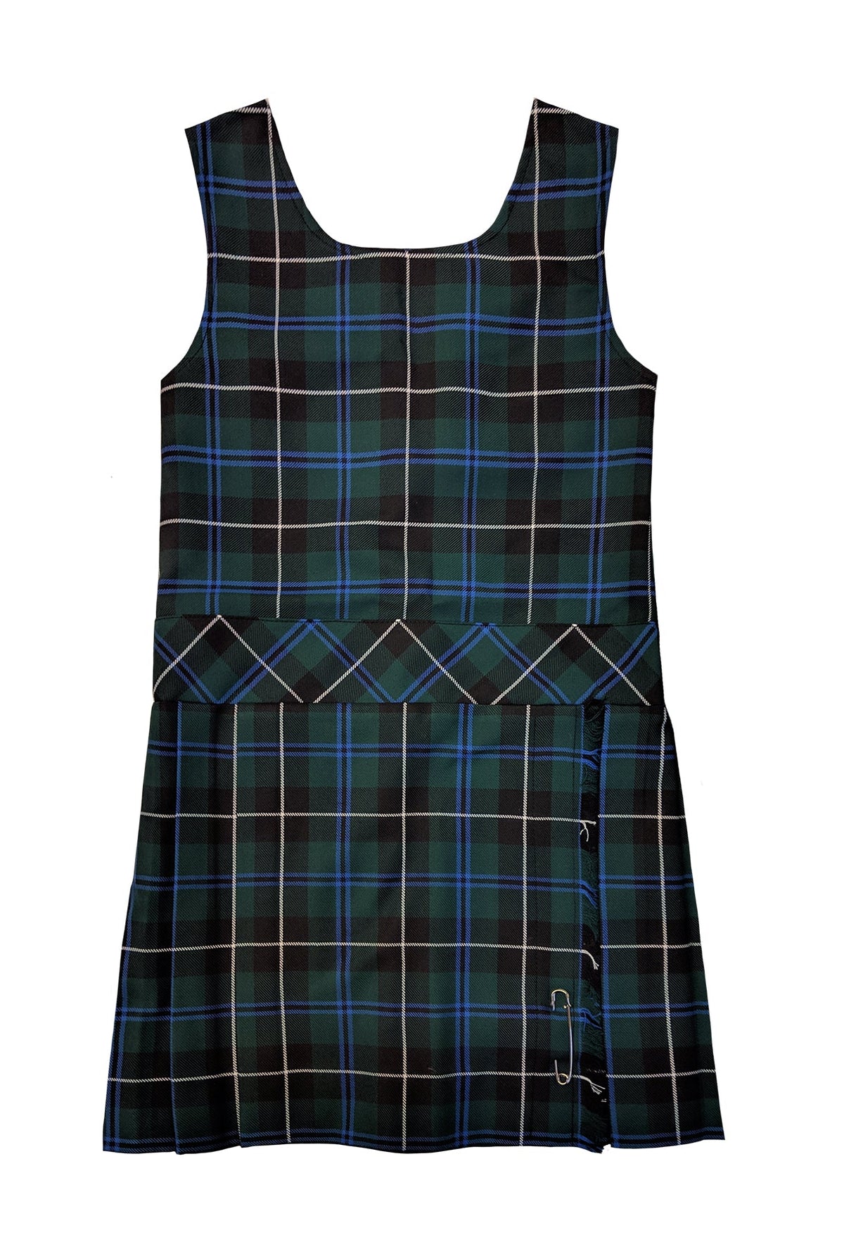 TARTAN TUNIC, FULL PLEAT DROPWAIST WITH FRINGE AND BACK ZIPPER, 2901-04
