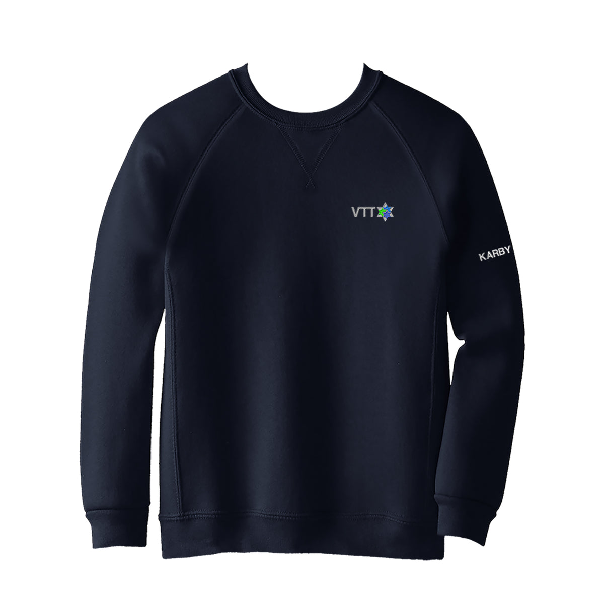 *TALMUD TORAH CREWNECK SWEATSHIRT WITH NAME EMBROIDERY, YOUTH *PRE-ORDER, FINAL SALE*