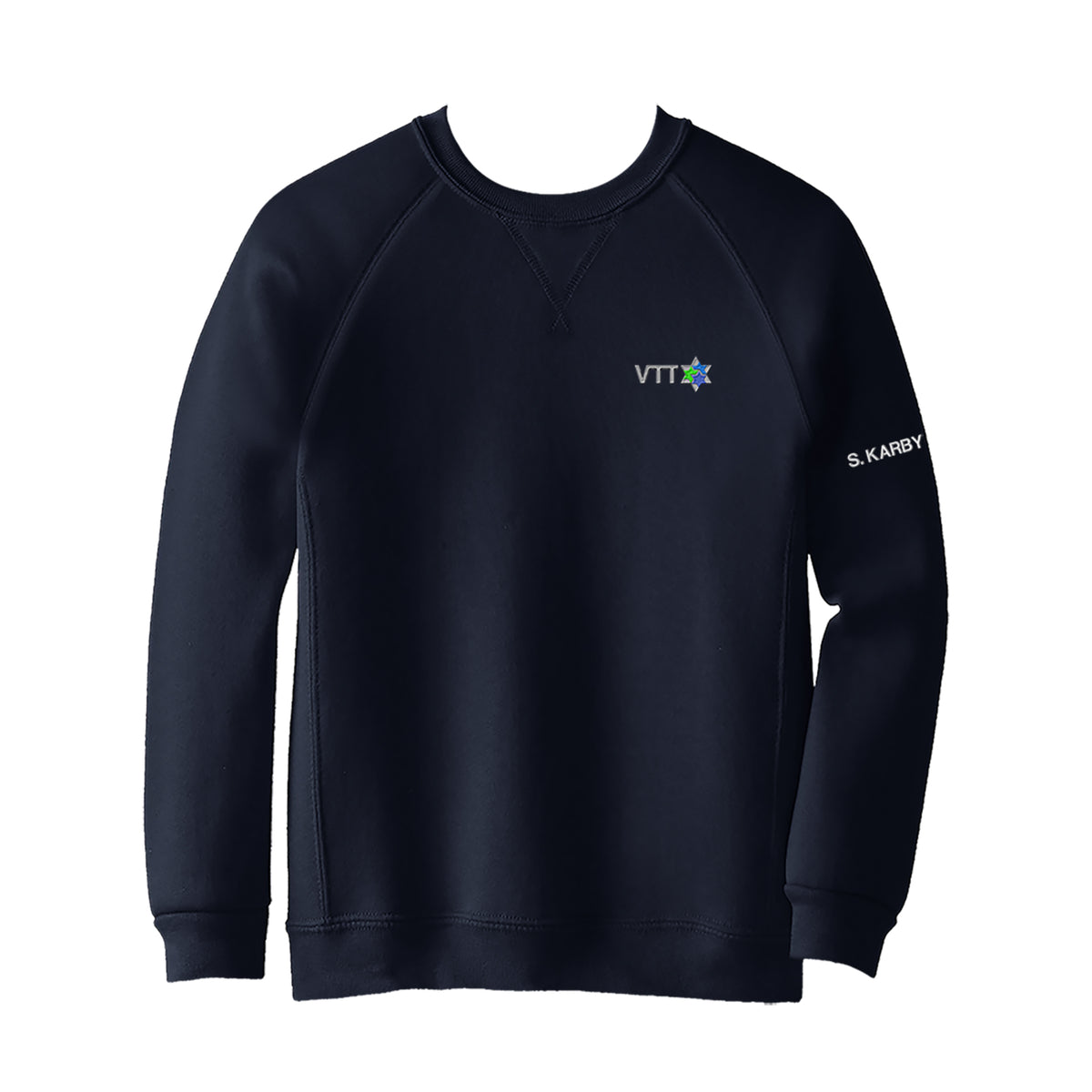 *TALMUD TORAH CREWNECK SWEATSHIRT WITH NAME EMBROIDERY, ADULT *PRE-ORDER, FINAL SALE*