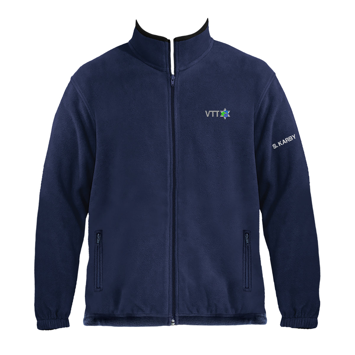 *TALMUD TORAH FLEECE JACKET WITH NAME EMBROIDERY, ADULT *PRE-ORDER, FINAL SALE*