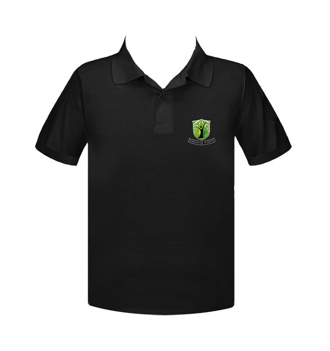 WILLOWSTONE ACADEMY BLACK GOLF SHIRT, UNISEX, SHORT SLEEVE, ADULT