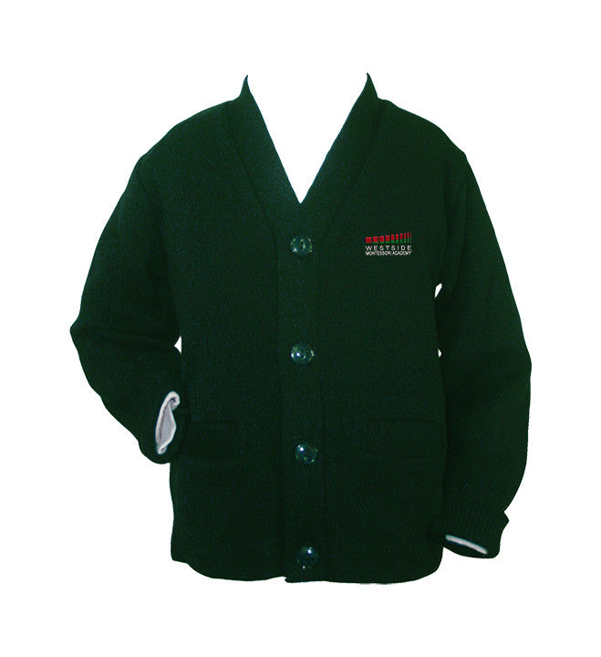 WESTSIDE MONTESSORI CARDIGAN, UP TO SIZE 42