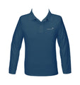 WESTMONT STEEL BLUE GOLF SHIRT, UNISEX, LONG SLEEVE, YOUTH