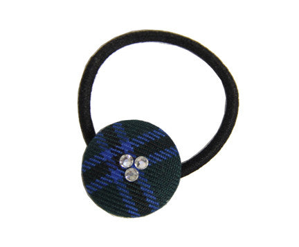 ***TARTAN HAIR BUTTON WITH CRYSTALS, 2901-04 *FINAL SALE*