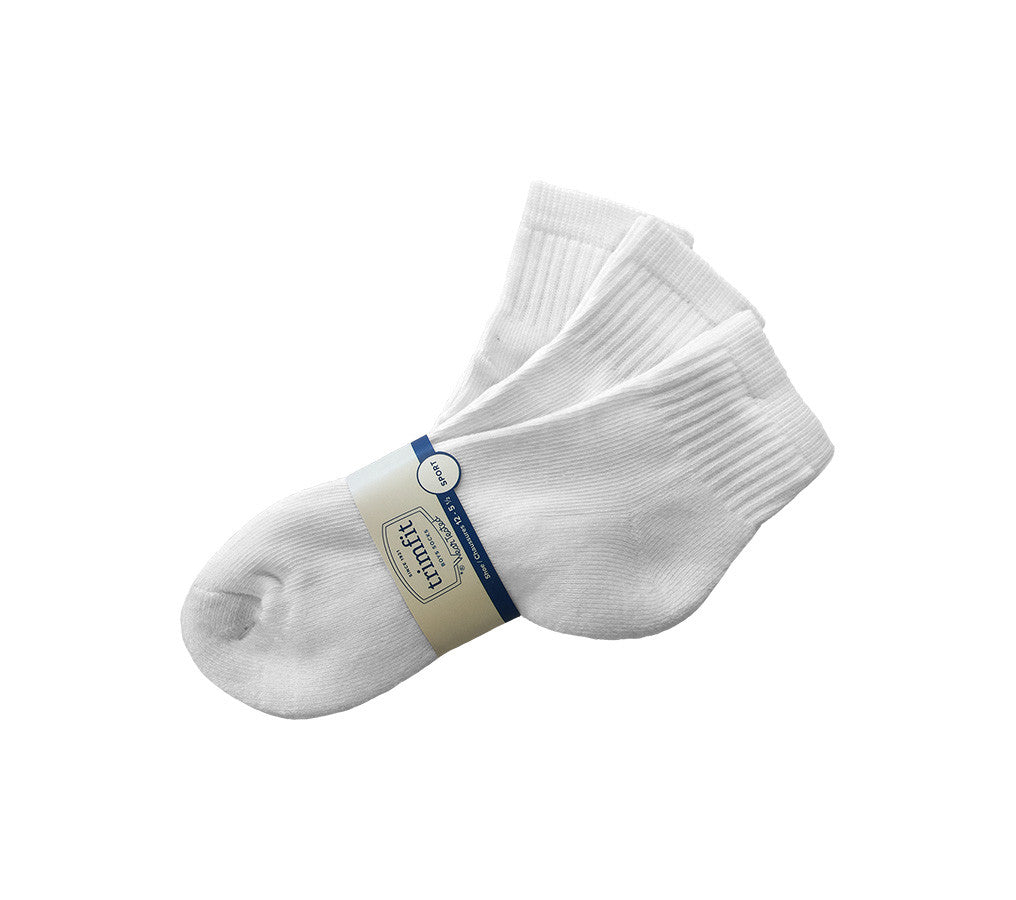 WHITE SPORT SOCKS (3 PACK), CHILD/YOUTH *FINAL SALE*